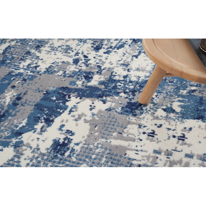 Nourison Grafix Navy Blue GRF38 4 ft. Round Rug