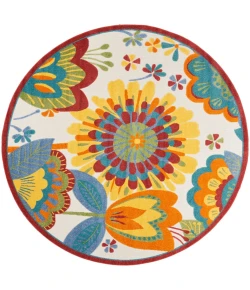 Nourison Home Aloha ALH25 Multicolor 7 ft. 10 in. Round Area Rug