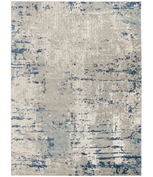 Nourison Quarry Ivory Grey Blue QUA01 8 ft. X 10 ft. Rect. Rug