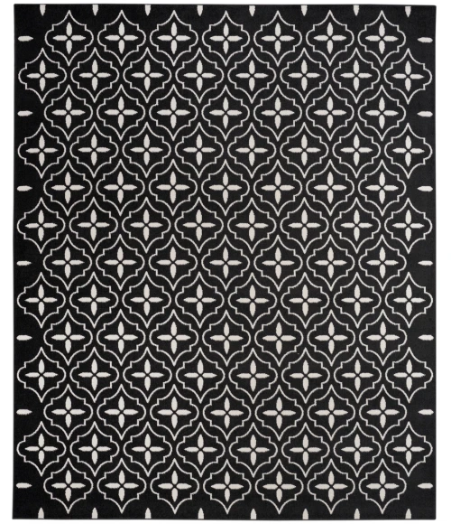 Nourison Home Nourison Essentials Black Ivory NRE04 8 ft. X 10 ft. Rectangle Rug
