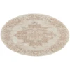 Nourison Home Grafix GRF14 Ivory Beige 4 ft. Round Area Rug