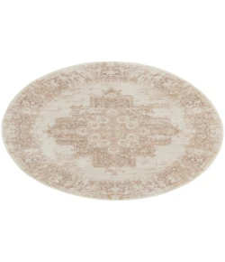 Nourison Home Grafix GRF14 Ivory Beige 4 ft. Round Area Rug