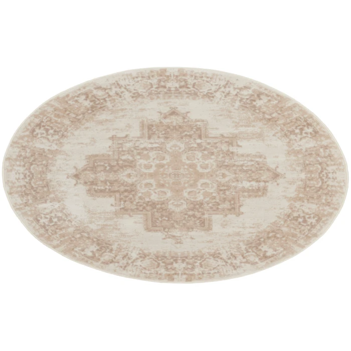 Nourison Grafix Ivory Beige GRF14 4 ft. Round Rug