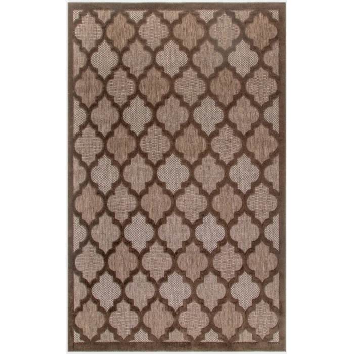 Nourison Easy Care Brown NES01 8 ft. X 10 ft. Rectangle Rug