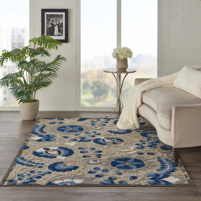 Nourison Aloha Area Rug ALH17-Natural/Blue