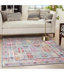 Nourison Home Vintage Kashan VKA06 Grey/Multi 5 ft. 3 in. X 7 ft. 10 in. Area Rug