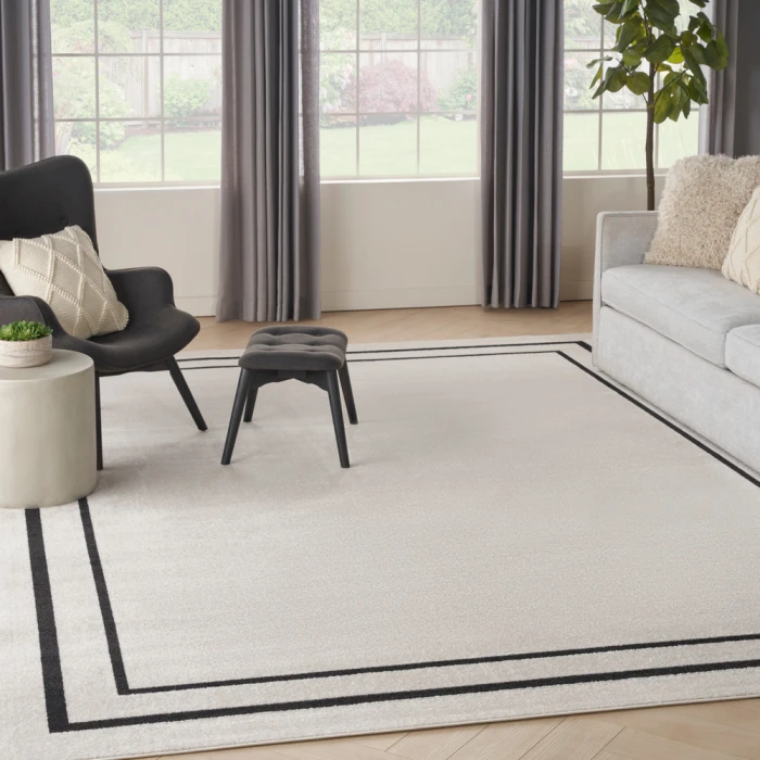 Nourison Nourison Essentials Area Rug NRE02 Ivory/Black