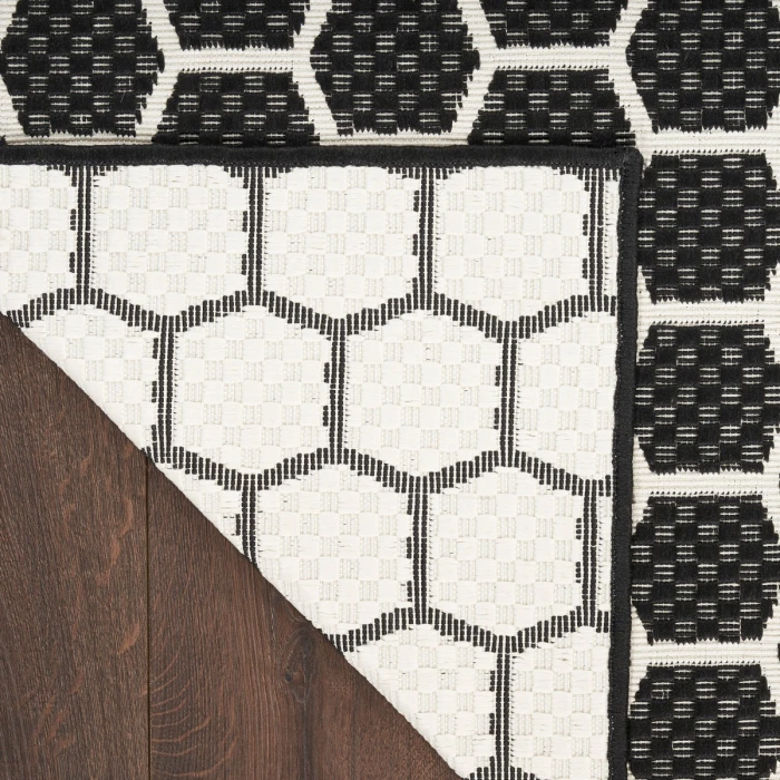 Nourison Twist Reversible Black TWS01 6 ft. X 9 ft. Rect. Rug