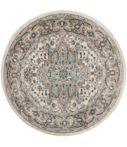 Nourison Home Quarry QUA05 Ivory Grey 5 ft. 3 in. Round Area Rug