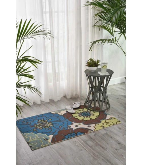 Nourison Home & Garden Area Rug RS021-Light Blue