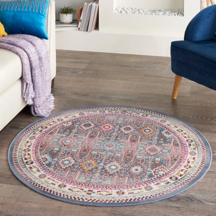 Nourison Vintage Kashan Area Rug VKA05-Grey/Multi