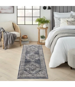 Nourison Home American Manor AMR02 Blue 2 ft. 2 in. X 7 ft. 6 in. Area Rug