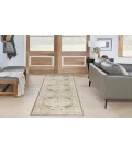 Nourison Astra Machine Washable Ivory Green ASW11 2 ft. 2 in. X 10 ft. Rectangle Rug