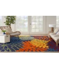 Nourison Aloha Navy Multicolor ALH05 7 ft. 10 in. X 10 ft. 6 in. Rectangle Rug