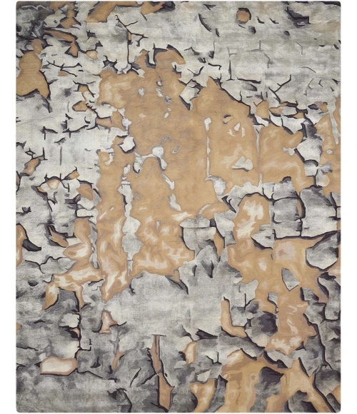 Nourison Prismatic Area Rug PRS02 Beige/Silver 5'6" x 7'5"