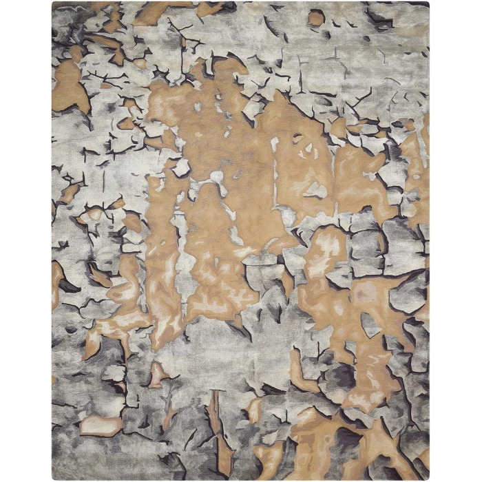 Nourison Prismatic Area Rug PRS02 Beige/Silver 5'6" x 7'5"