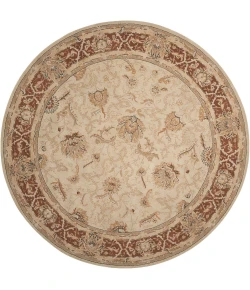 Nourison Home Heritage Hall Brown HE27 9ft. x Round Round Rug