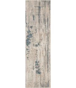 Nourison Home Maxell MAE17 Ivory/Teal 2 ft. 2 in. X 7 ft. 6 in. Area Rug