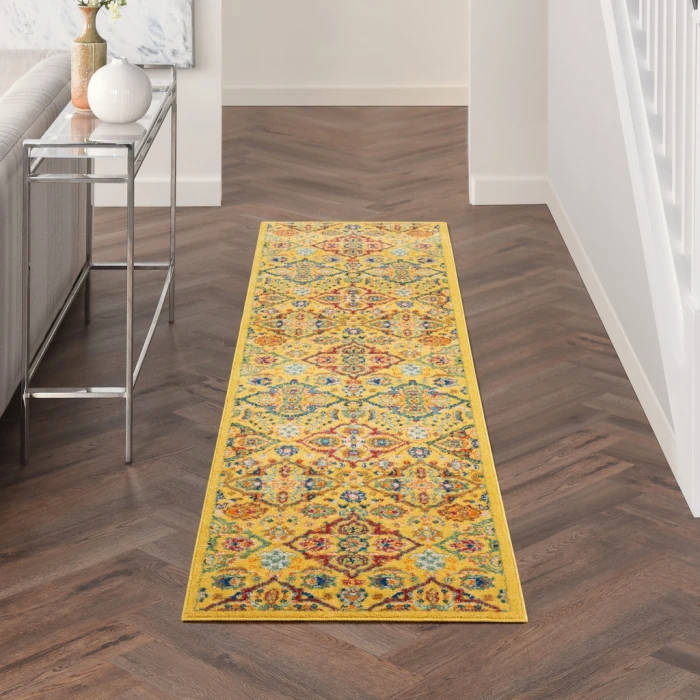 Nourison Allur Area Rug ALR03-Yellow Multicolor