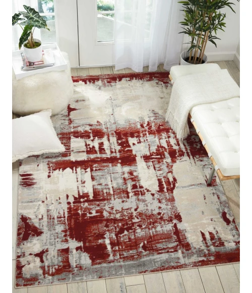 Nourison Maxell Area Rug MAE14-Ivory/Red