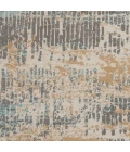 Michael Amini MA90 Uptown Area Rug UPT03-Beige/Aqua