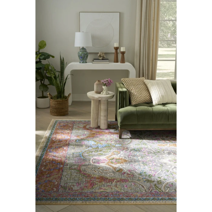 Nourison Home Vintage Harmony Pink VHH03 7ft.10in. x 9ft.10in. Rect. Rug