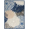 Nourison Home Aloha ALH05 Blue Multicolor 5 ft. 3 in. X 7 ft. 5 in. Area Rug