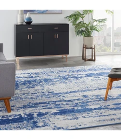 Nourison Home Whimsicle WHS06 Ivory Navy 8 ft. 4 in. X 11 ft. 6 in. Area Rug