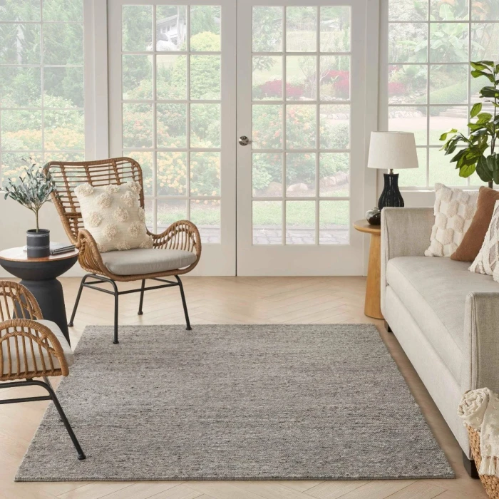 Nourison Alanna Grey ALN01 6 ft. X 8 ft. Rect. Rug