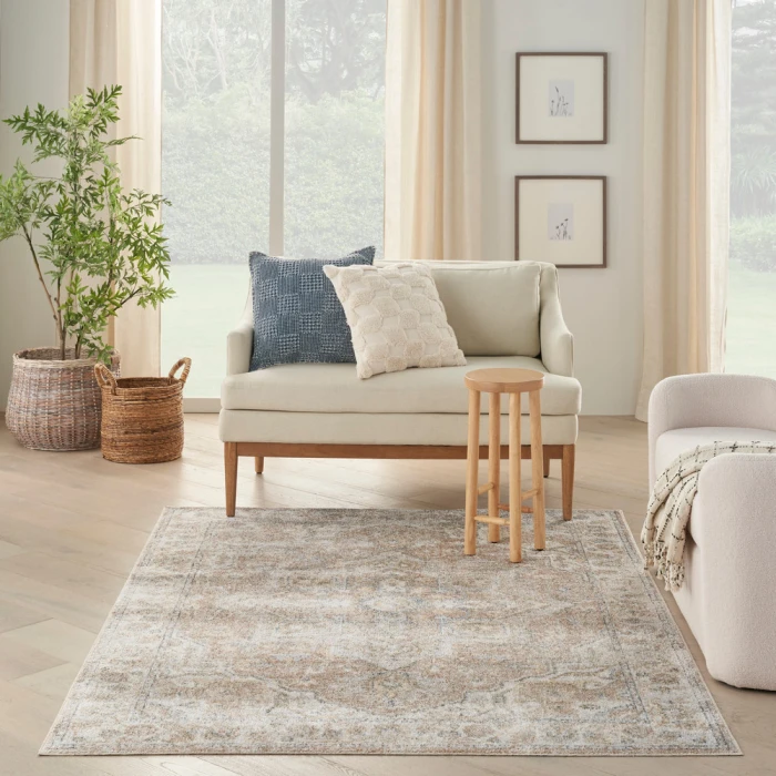 Nourison Astra Machine Washable Area Rug ASW12 Beige