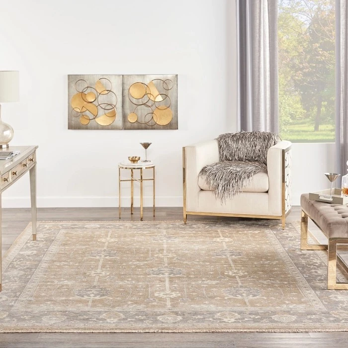 Nourison Aldora Pewter ALD07 9 ft. X 12 ft. Rect. Rug