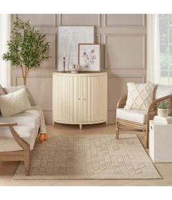 Nourison Home Alessia ALE01 Beige 7 ft. 9 in. X 9 ft. 9 in. Area Rug