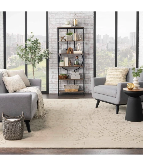 Nourison Alessia Beige ALE01 8 ft. X 10 ft. Rect. Rug