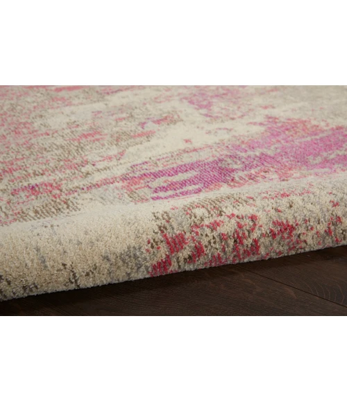 Nourison Celestial Round Area Rug CES02-Ivory/Pink