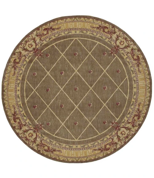 Nourison Ashton House Round Area Rug AS03-Cocoa
