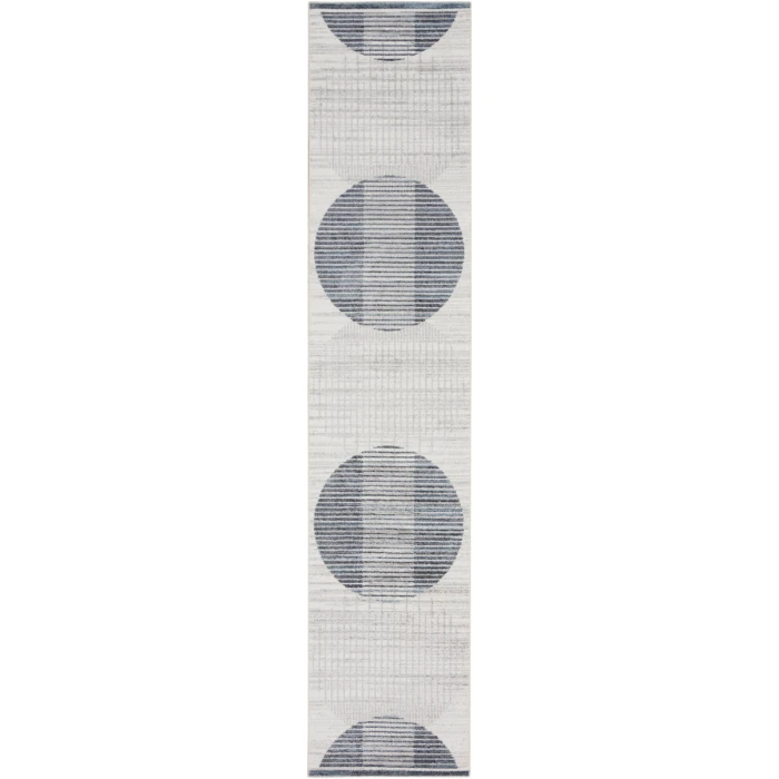Nourison Astra Machine Washable Area Rug ASW03 Ivory Blue