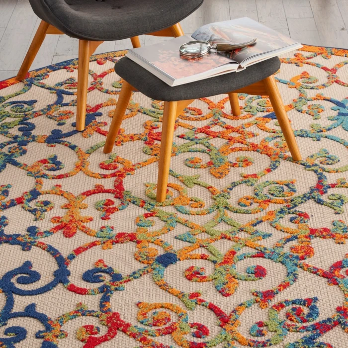 Nourison Aloha Round Area Rug ALH21-Multicolor