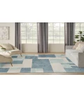 Nourison Astra Machine Washable Blue Ivory ASW09 6 ft. 7 in. X 9 ft. Rectangle Rug
