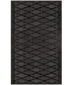 Nourison Home Easy Care NES01 Charcoal Black 2 ft. 2 in. X 16 ft. Area Rug