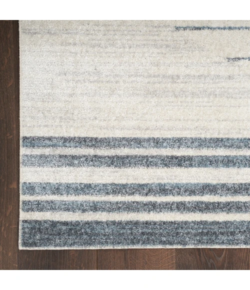 Nourison Astra Machine Washable Area Rug ASW04 Ivory Blue