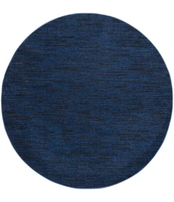 Nourison Home Nourison Essentials NRE01 Midnight Blue 8 ft. Round Area Rug