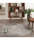 Nourison Aloha Round Area Rug ALH05-Silver Grey