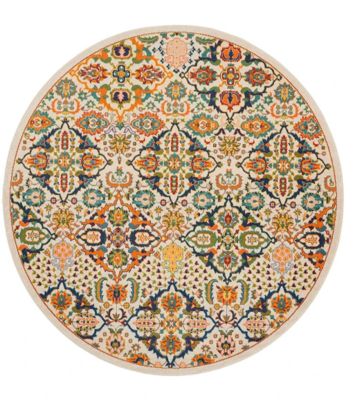 Nourison Allur Area Rug ALR03 Ivory Multicolor