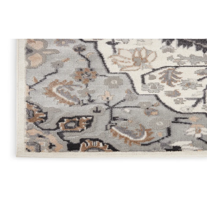 Nourison Elation Ivory Grey ETN09 6 ft. X 9 ft. Rectangle Rug