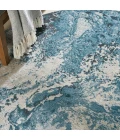Nourison Maxell Area Rug MAE08 Ivory/Teal 3'10" x 3'10"round