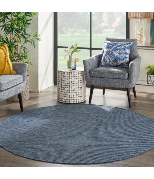 Nourison Positano Round Area Rug POS01-Navy Blue