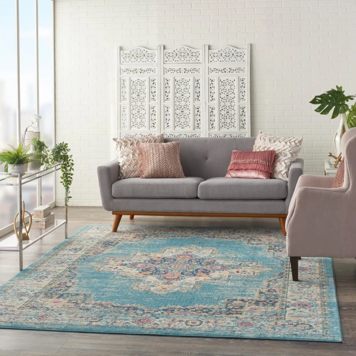 Nourison Passion Area Rug PSN03-Light Blue