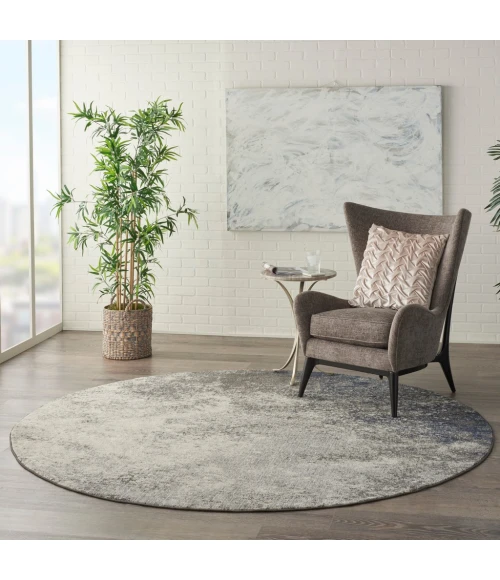Nourison Passion Round Area Rug PSN10-Charcoal/Ivory