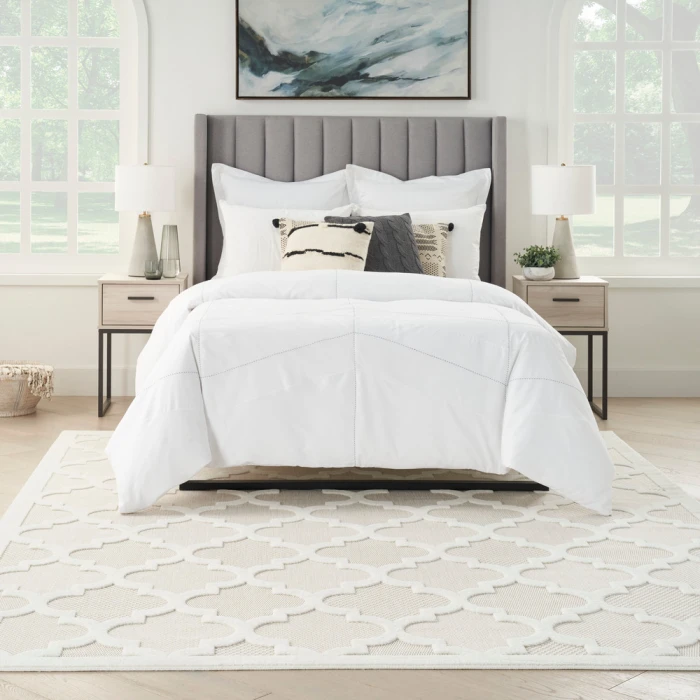 Nourison Easy Care Area Rug NES01 Ivory/White