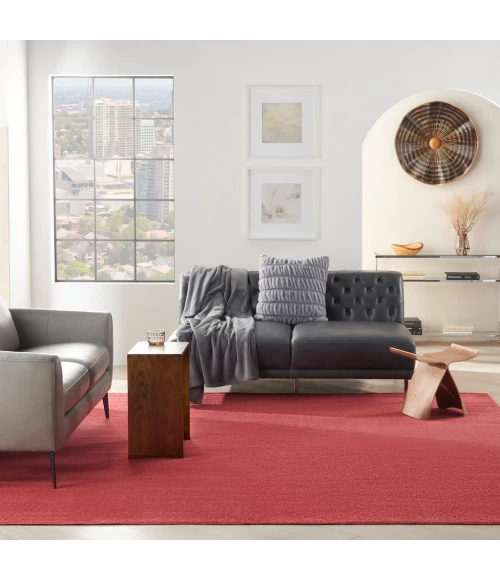 Nourison Essentials Brick Red Area Rug NRE01-Brick Red